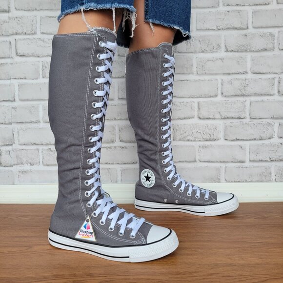 Converse Chuck Taylor All Star XXHi 7.5 Women Knee-high Boots Shoes Gray A12319C - Picture 2 of 10